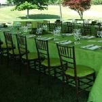 Custom chair covers completes this refined look